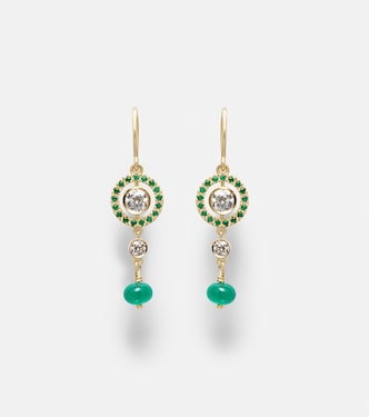 Ohrringe Orbit aus 18kt Gelbgold mit Edelsteinen | Ileana Makri