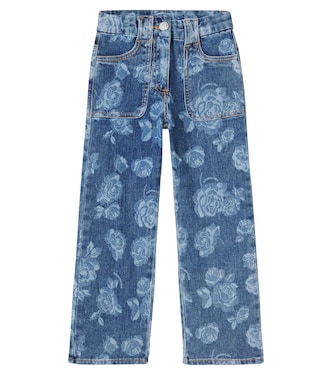 Jeans rectos florales | Monnalisa