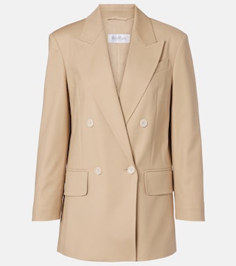 Suez double-breasted cotton-blend blazer | Max Mara