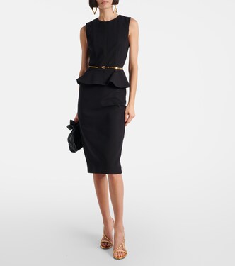 Cosmos peplum jersey midi dress | Max Mara