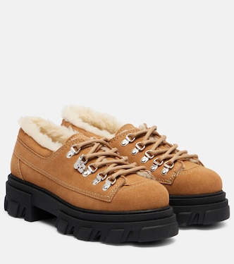 Faux leather platform loafers  | Ganni