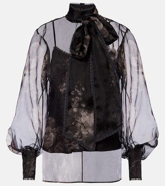Hypnotic floral silk organza blouse | Zimmermann