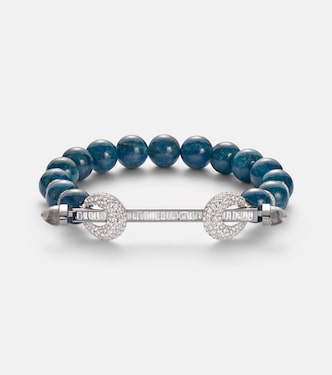 Chakra 18kt white gold bracelet with gemstones | Ananya