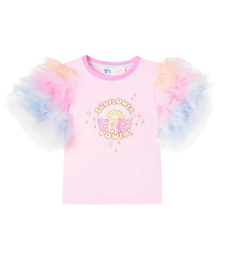 Bedrucktes T-Shirt Sunflower Power aus Baumwolle | Tutu Du Monde