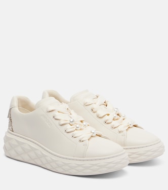 Diamond Light Maxi leather sneakers | Jimmy Choo