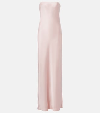 Strapless satin maxi dress | Norma Kamali