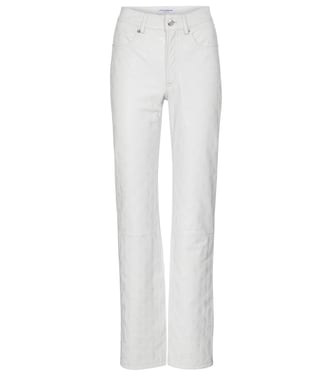 Pantalones rectos de piel grabada | Marine Serre
