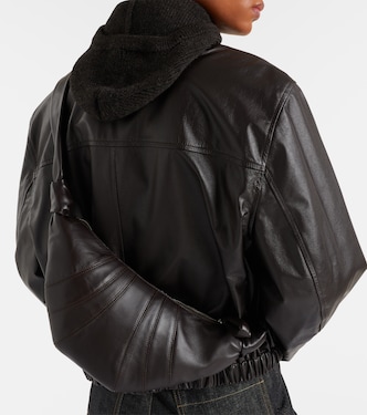 Croissant Small leather shoulder bag | Lemaire
