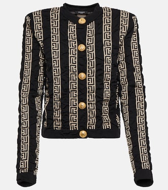 Cárdigan Monogram en mezcla de lana | Balmain