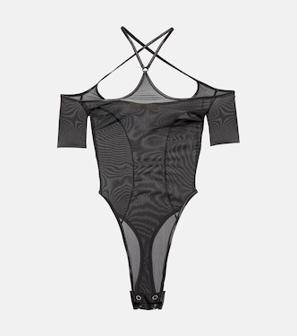 Halterneck mesh bodysuit | KNWLS