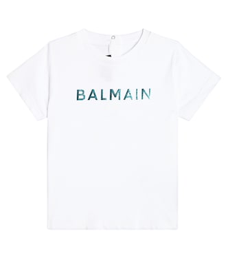 Baby - T-shirt in cotone con logo | Balmain Kids