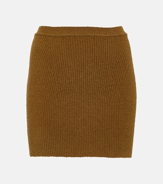 Minigonna in misto cotone a coste | Wardrobe.NYC