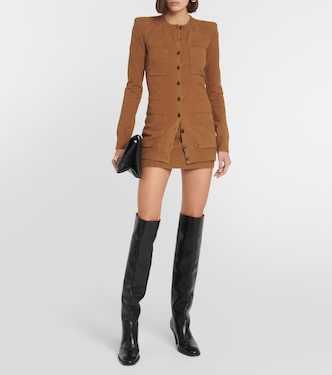 Minigonna in misto cotone a coste | Wardrobe.NYC