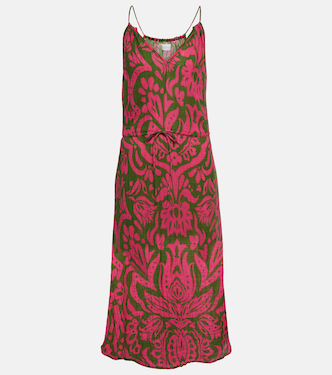 Sasha printed cotton gauze midi dress | Velvet
