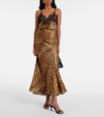 Leopard-print silk maxi skirt | Dodo Bar Or