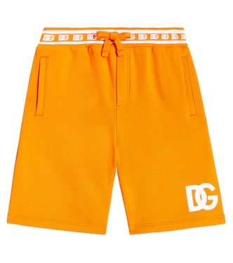 Shorts de jersey de algodón con logo | Dolce&Gabbana Kids