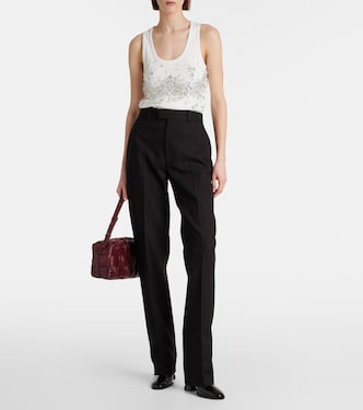 Pantalones rectos de mezcla de algodón | Bottega Veneta