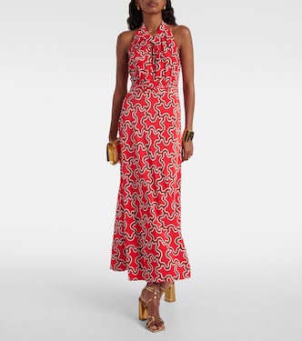 Vestido midi Nyck con cuello halter | Diane von Furstenberg