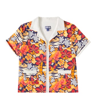 Galet terry-trimmed cotton shirt | Vilebrequin Kids