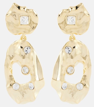 Crystal-embellished clip-on earrings | Oscar de la Renta