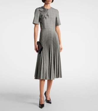 Vestido midi a cuadros Príncipe de Gales | Erdem