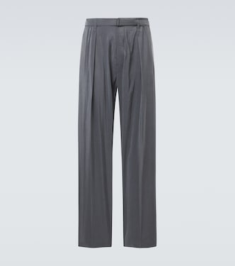 Belted silk-blend wide-leg pants | Lemaire
