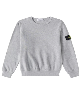 Logo cotton sweatshirt | Stone Island Junior