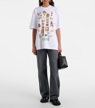Camiseta de jersey de algodón estampada | JW Anderson