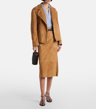 Leather midi skirt | Proenza Schouler