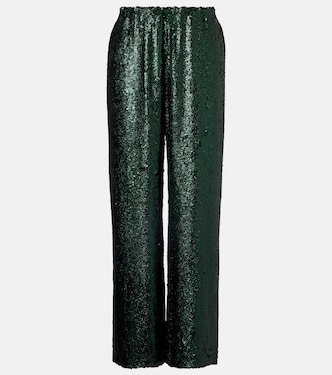Pantaloni regular con paillettes | Dries Van Noten
