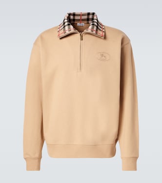 Felpa in jersey di cotone Burberry Check | Burberry
