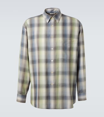 Chemise en laine à carreaux | Auralee