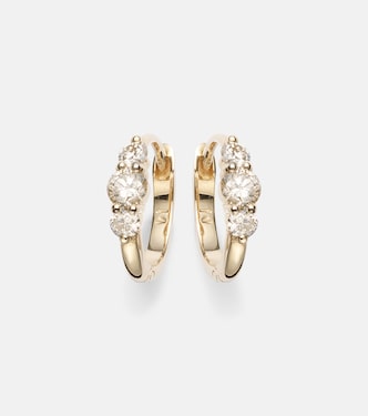 Orecchini Rivulet Small in oro 14kt con diamanti | Ileana Makri