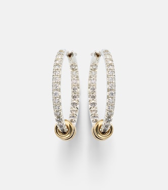 Argo Demi sterling silver and 18kt gold hoop earrings with diamonds | Spinelli Kilcollin