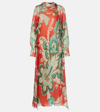 Robe longue imprimée en soie | Etro