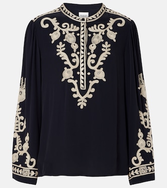 Falonne embroidered crêpe blouse | Marant Etoile