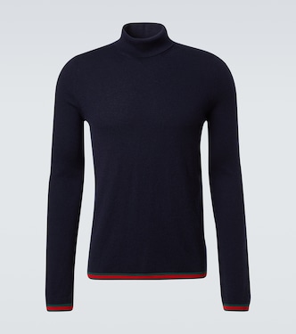 Webstripe cashmere turtleneck sweater  | Gucci