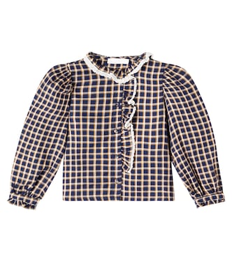 Ginevra checked ruffled shirt | C'era Una Volta