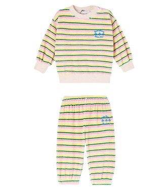 Bébé – Set sweat-shirt et pantalon de survêtement rayés en velours | Bobo Choses