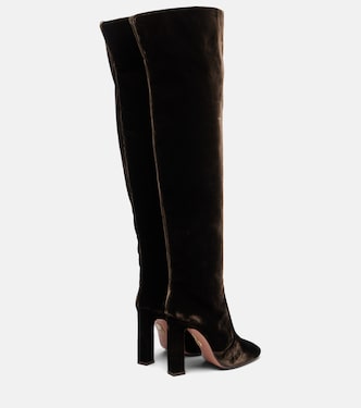 Joplin 105 velvet knee-high boots | Aquazzura