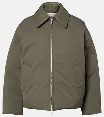 Chaqueta de plumas con piel Intrecciato | Bottega Veneta