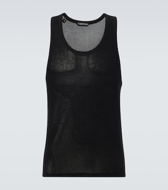 Semi-sheer cotton tank top | Tom Ford