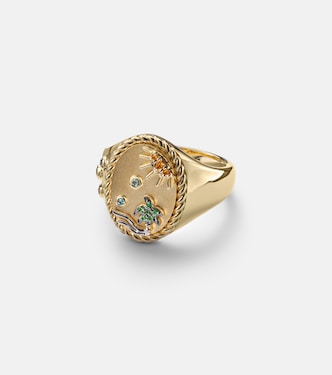 Ring La Plage aus 9kt Gelbgold mit Edelsteinen | Yvonne Léon