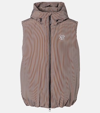 x On hooded striped puffer vest | Loewe