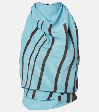 Rioja draped striped silk crêpe top | SIR