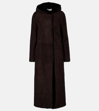 Anaya hooded shearling-trimmed suede coat | The Row