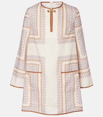 Printed linen minidress | Zimmermann