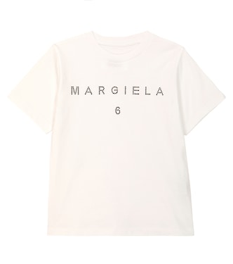Camiseta en punto de algodón con logo | MM6 Maison Margiela Kids