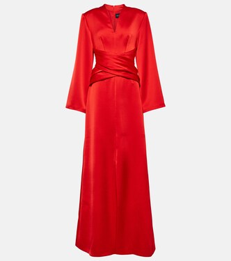 Robe longue en satin | Rasario