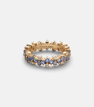 Ring aus 18kt Gelbgold mit Diamanten und Saphiren | Suzanne Kalan